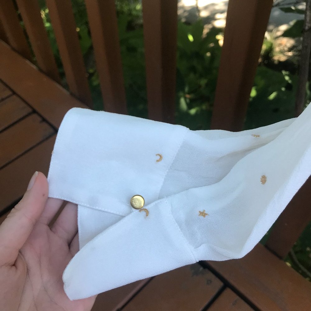 Celestial White Button Down Blouse - image 4